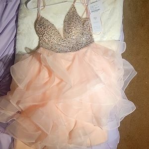 Pearl pink sequin dress, size 0, never worn